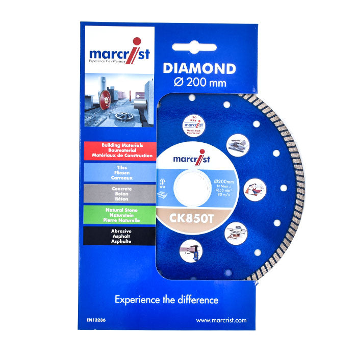 marcrist CK850 Hochleistungs-Diamanttrennscheibe für Fliesen