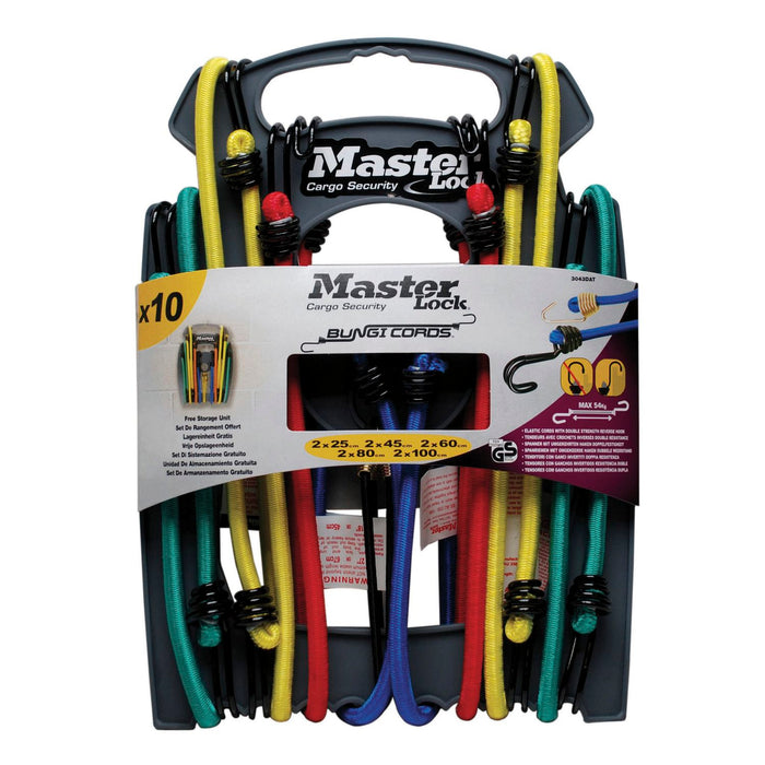 MASTER LOCK Gepäckspanner Set Zugkraft 40 kg Farben und Längen sortiert