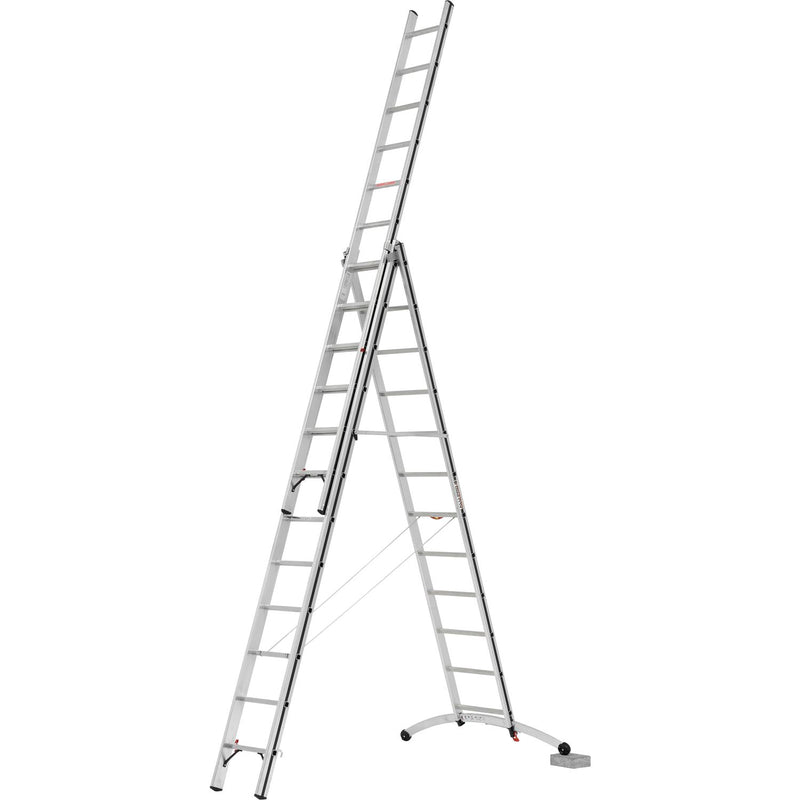ALU-PRO Allzweckleiter SmartBase 3-tlg.Typ 70247 Sprossen=3x12L= 3,52/8,02m