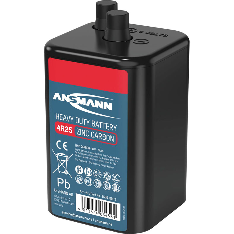 ANSMANN Batterie 6V-Block 4R25 Zink-Kohle 9 Ah (1St)