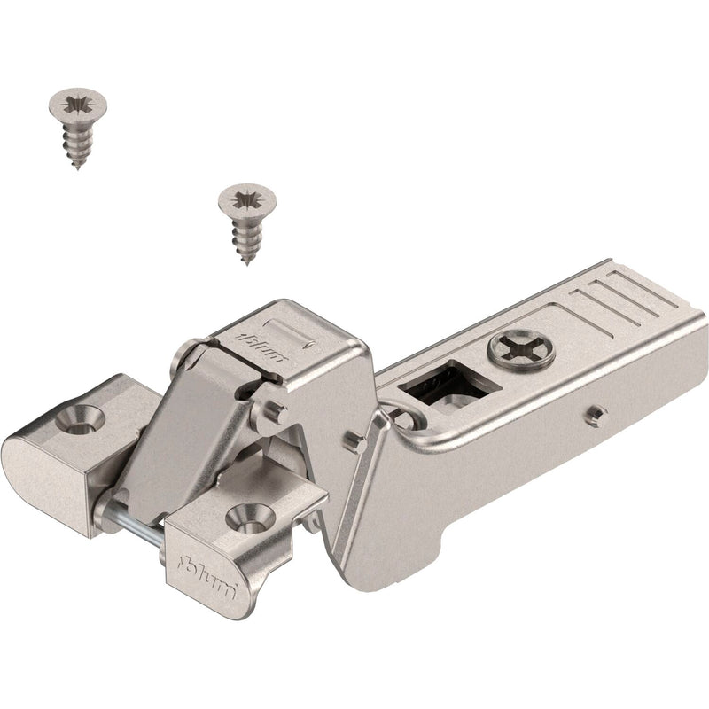 BLUM CLIP top Alurahmenscharnier 95°, 18 mm gekröpft mit Feder, Schrauben