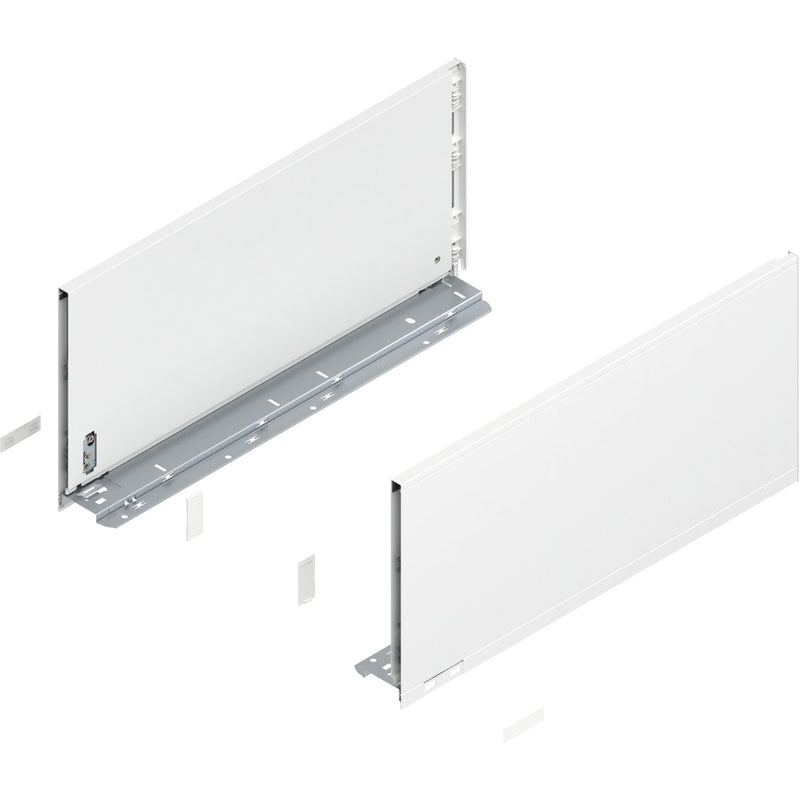 BLUM LEGRABOX pure SET Höhe F, TIP-ON, 40kg, NL 400, Carbonschwarz