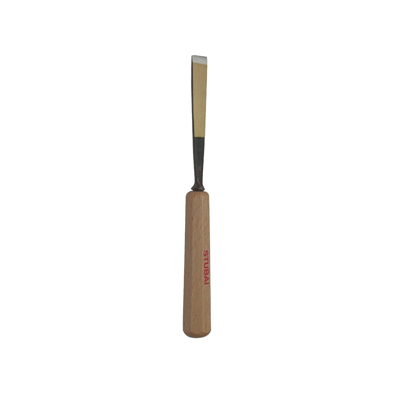 STUBAI Bildhauer-Stechbeitel geschliffen mit Holzheft Form  1 Breite  6 mm