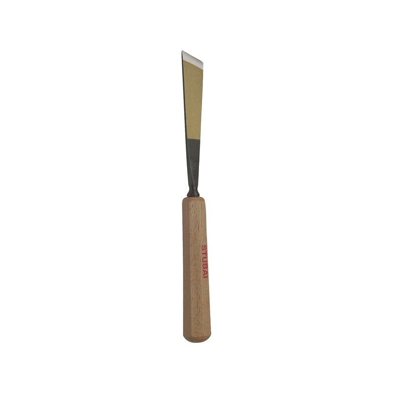 STUBAI Bildhauer-Stechbeitel geschliffen mit Holzheft Form  2 Breite  2 mm