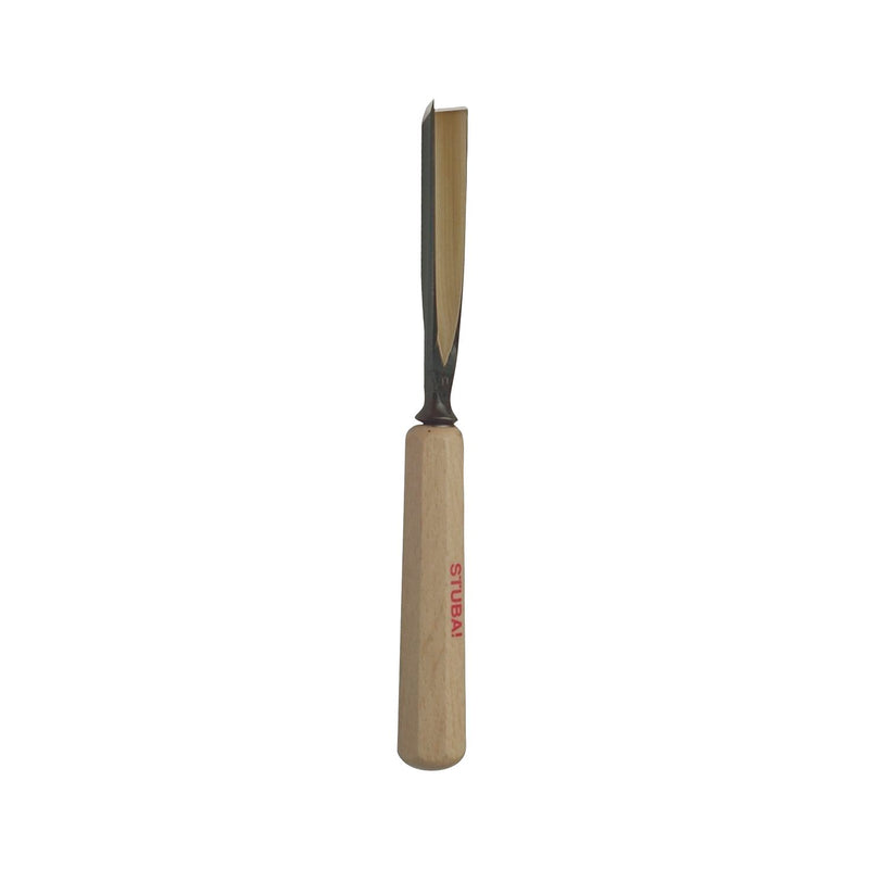 STUBAI Bildhauer-Stechbeitel geschliffen mit Holzheft Form 39 Breite  4 mm