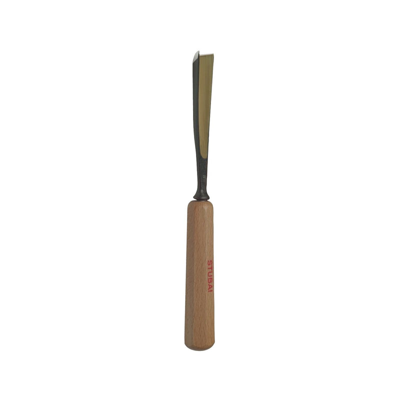 STUBAI Bildhauer-Stechbeitel geschliffen mit Holzheft Form 41 Breite 12 mm