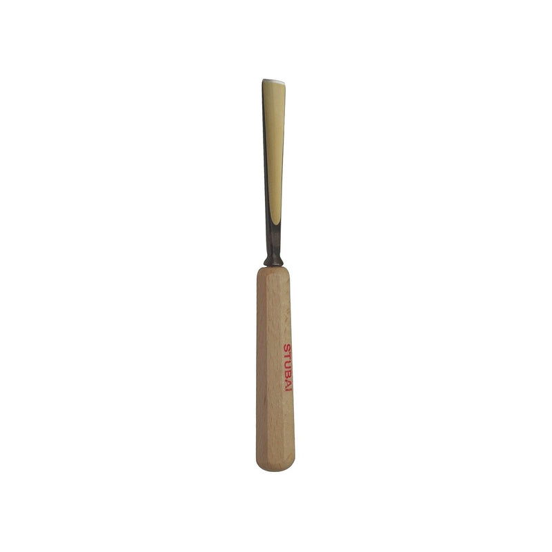STUBAI Bildhauer-Stechbeitel geschliffen mit Holzheft Form  6 Breite 25 mm