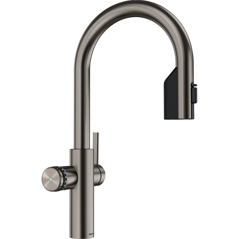BLANCO Set Armatur Choice Icona-C Satin Platinum mit Wasseraufbereitungseinheit