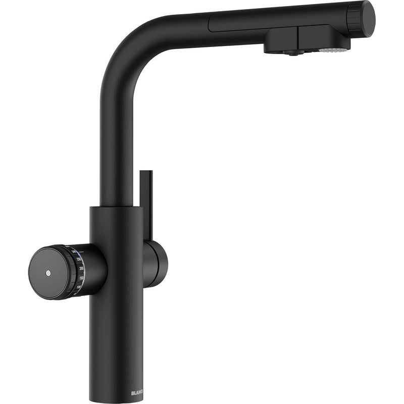 BLANCO Set Armatur Choice Icona-L Schwarz matt mit Wasseraufbereitungseinheit