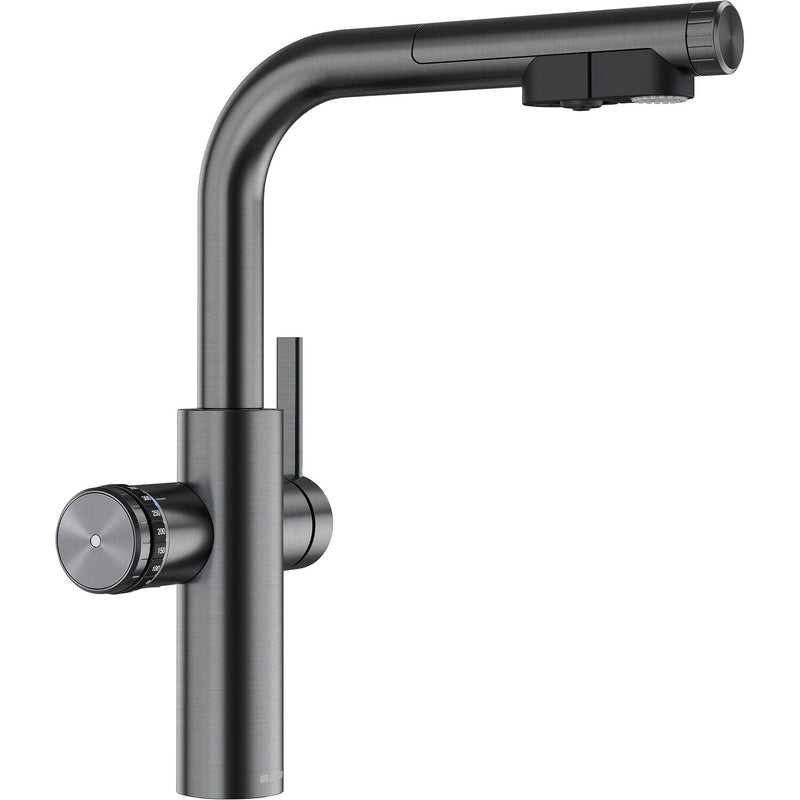 BLANCO Set Armatur Choice Icona-L Satin Darksteel mit Wasseraufbereitungseinheit