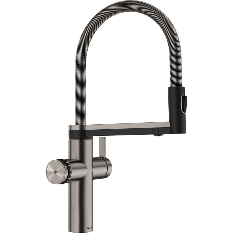 BLANCO Set Armatur Choice Icona Satin Platinum mit Wasseraufbereitungseinheit