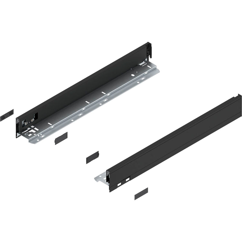 BLUM LEGRABOX pure Zarge Höhe N, NL 400, Carbonschwarz-matt