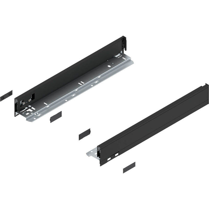 BLUM LEGRABOX pure Zarge Höhe N, NL 400, Carbonschwarz-matt