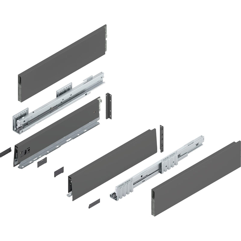 BLUM MERIVOBOX Müllauszug SET Höhe E-Boxcap BLUMOTION B, 70kg, NL 450,Seidenweiß
