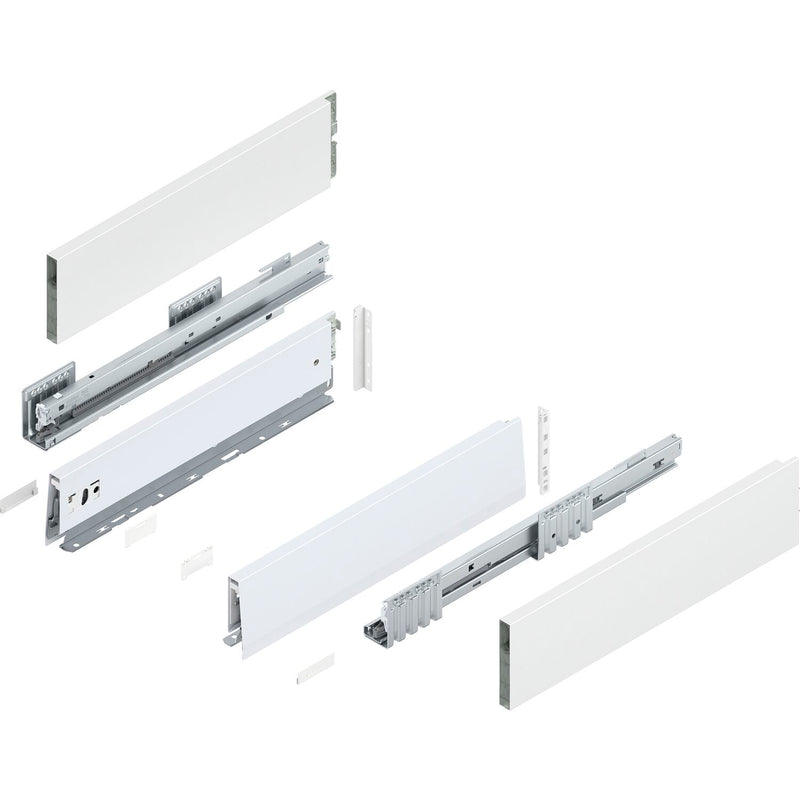 BLUM MERIVOBOX Müllauszug SET Höhe E-Boxcap BLUMOTION B, 70kg, NL 450,Seidenweiß