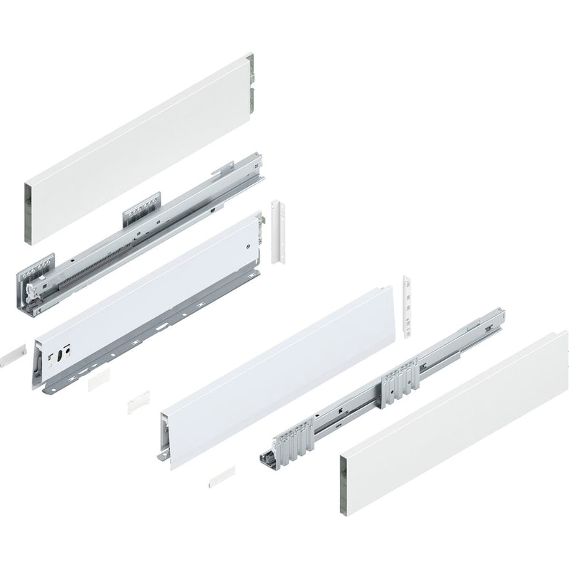 BLUM MERIVOBOX Müllauszug SET Höhe E-Boxcap BLUMOTION B, 70kg, NL 450,Seidenweiß