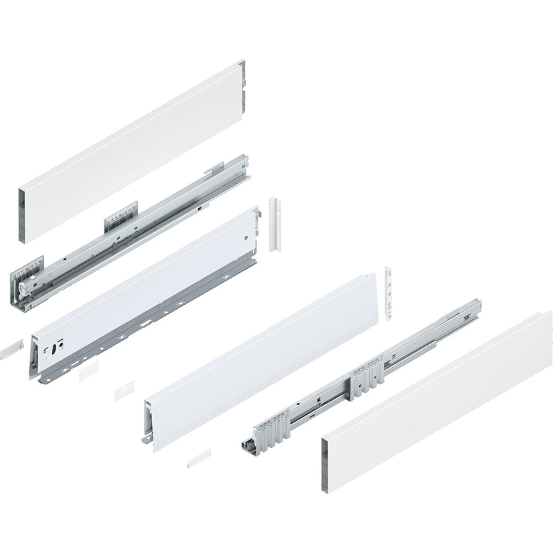 BLUM MERIVOBOX Müllauszug SET Höhe E-Boxcap BLUMOTION B, 70kg, NL 450,Seidenweiß
