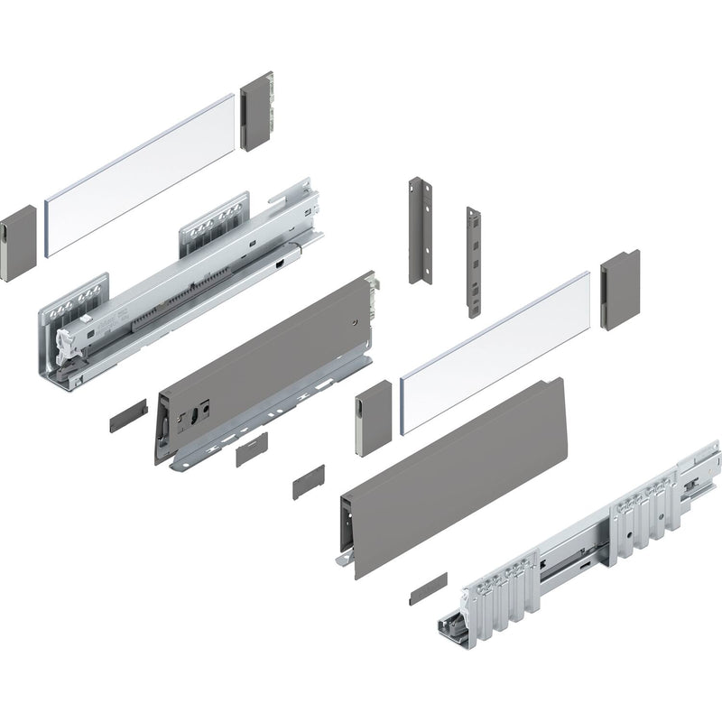 BLUM MERIVOBOX SET Höhe E-Boxcover, BLUMOTION B, 40kg, NL 270, Seidenweiß