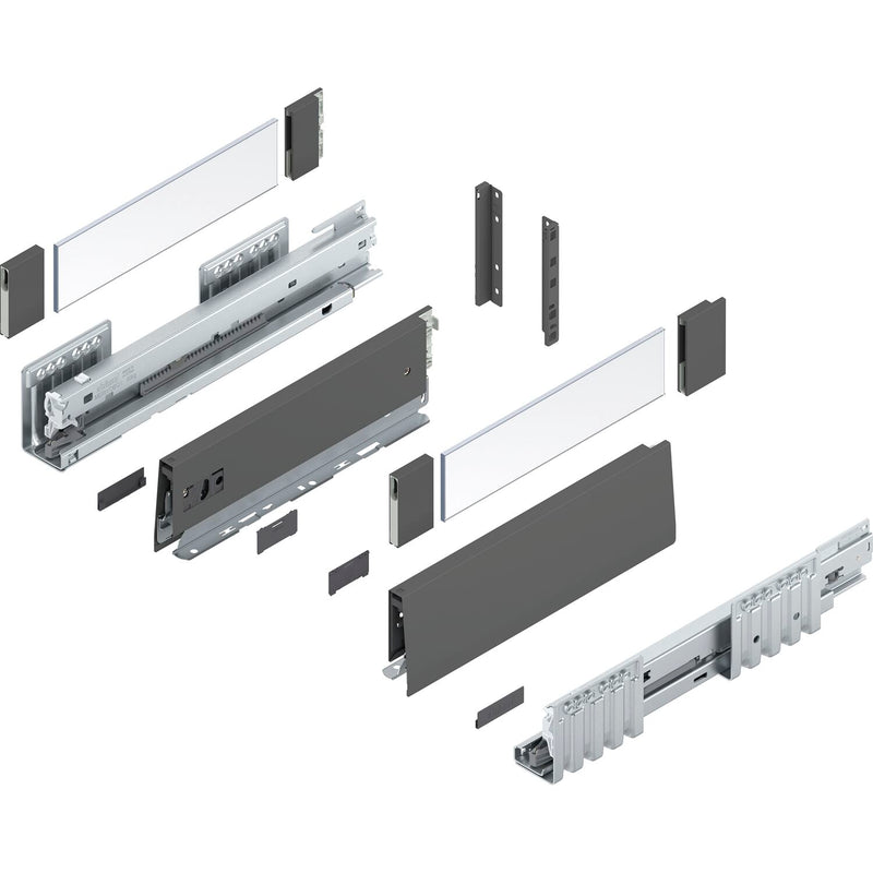 BLUM MERIVOBOX SET Höhe E-Boxcover, BLUMOTION B, 40kg, NL 270, Seidenweiß