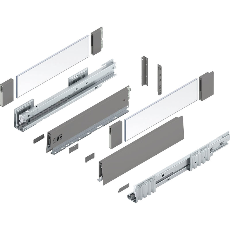 BLUM MERIVOBOX SET Höhe E-Boxcover, BLUMOTION B, 40kg, NL 270, Seidenweiß