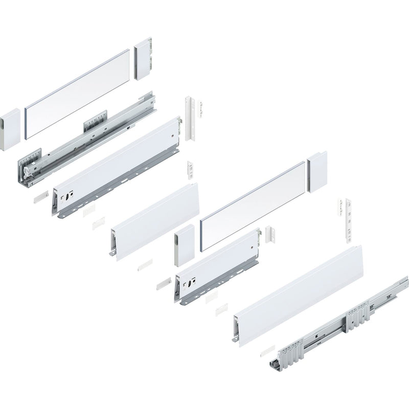 BLUM MERIVOBOX Spülenauszug SET Höhe E-Boxcover BLUMOTION B,40kg,NL450,Seidenw.