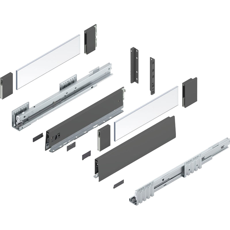 BLUM MERIVOBOX Müllauszug SET Höhe E-Boxcover BLUMOTION B,70kg,NL 450,Seidenweiß