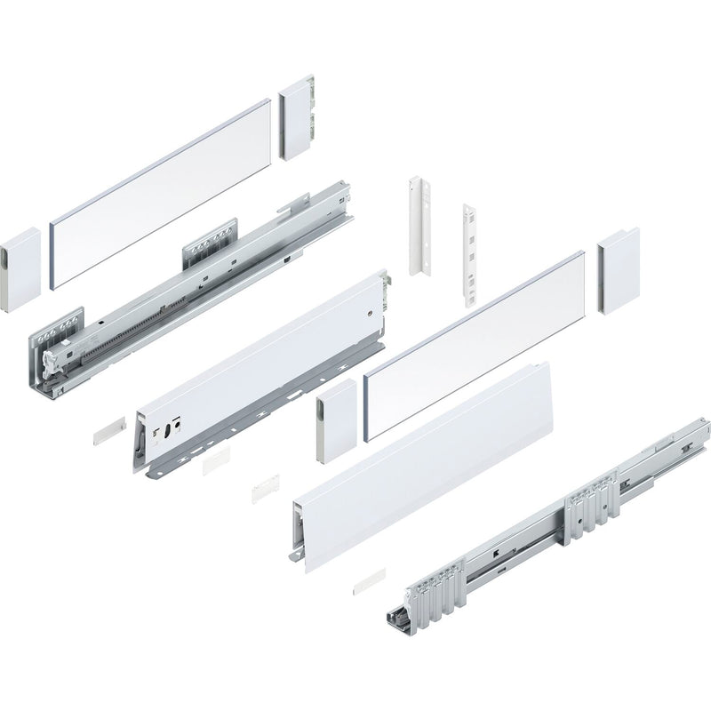 BLUM MERIVOBOX Müllauszug SET Höhe E-Boxcover BLUMOTION B,70kg,NL 450,Seidenweiß
