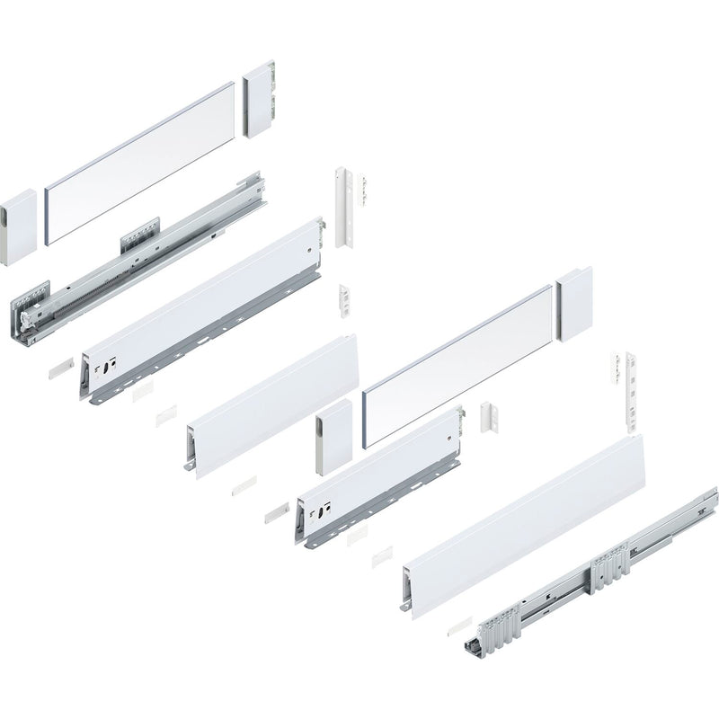 BLUM MERIVOBOX Spülenauszug SET Höhe E-Boxcover BLUMOTION B,40kg,NL450,Seidenw.