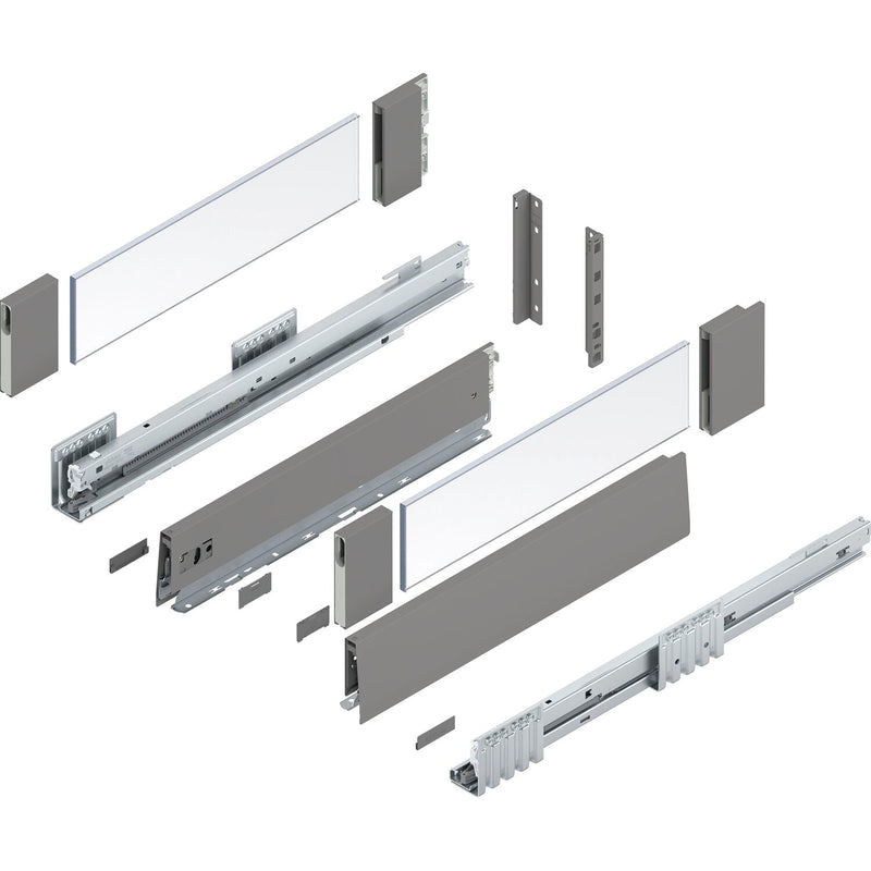 BLUM MERIVOBOX Müllauszug SET Höhe E-Boxcover BLUMOTION B,70kg,NL 450,Seidenweiß