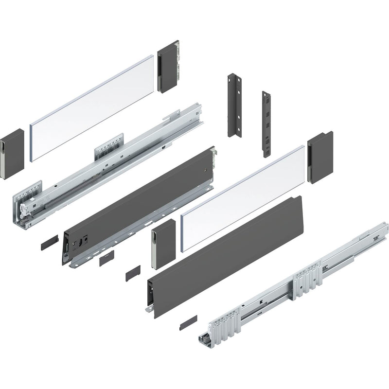 BLUM MERIVOBOX Müllauszug SET Höhe E-Boxcover BLUMOTION B,70kg,NL 450,Seidenweiß