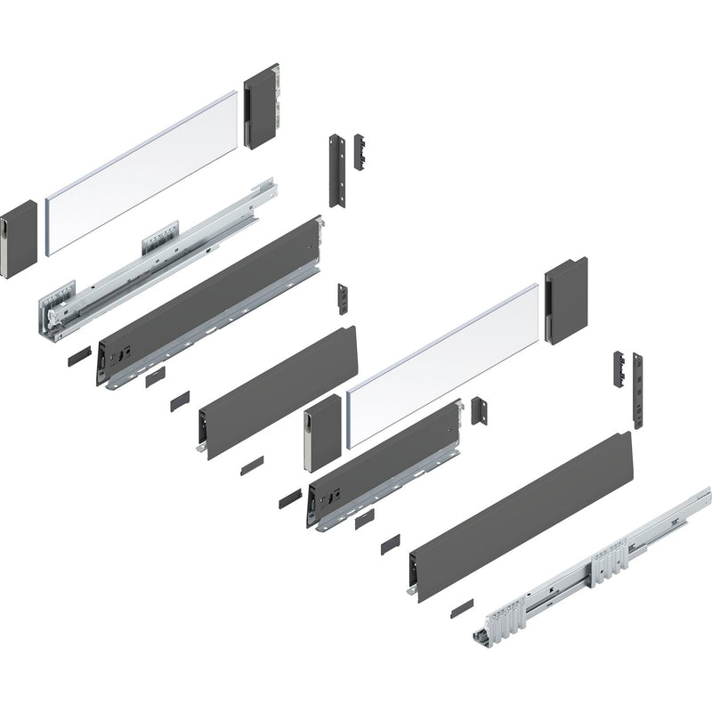 BLUM MERIVOBOX Spülenauszug SET Höhe E-Boxcover BLUMOTION B,40kg,NL450,Seidenw.