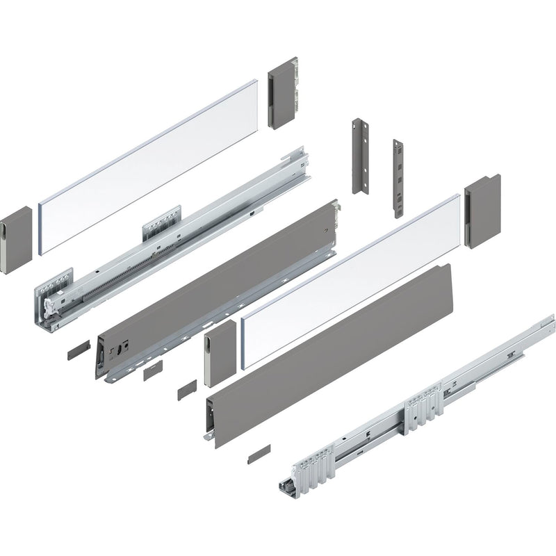 BLUM MERIVOBOX SET Höhe E-Boxcover, BLUMOTION B, 40kg, NL 270, Seidenweiß