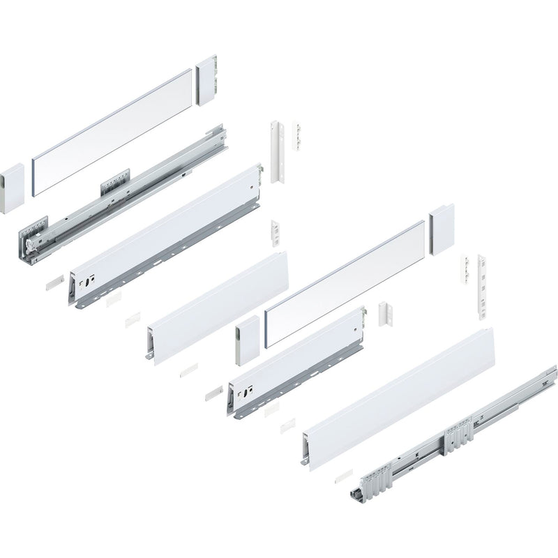 BLUM MERIVOBOX Spülenauszug SET Höhe E-Boxcover BLUMOTION B,40kg,NL450,Seidenw.
