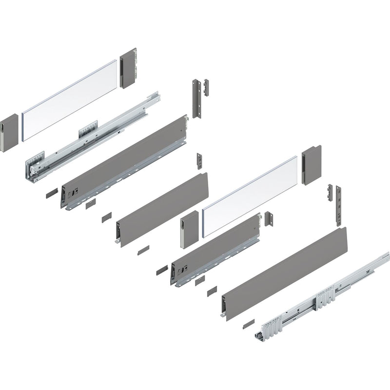 BLUM MERIVOBOX Spülenauszug SET Höhe E-Boxcover BLUMOTION B,40kg,NL450,Seidenw.