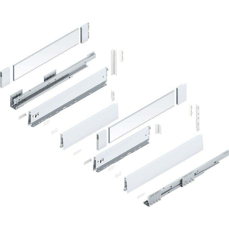 BLUM MERIVOBOX Spülenauszug SET Höhe E-Boxcover BLUMOTION B,40kg,NL450,Seidenw.