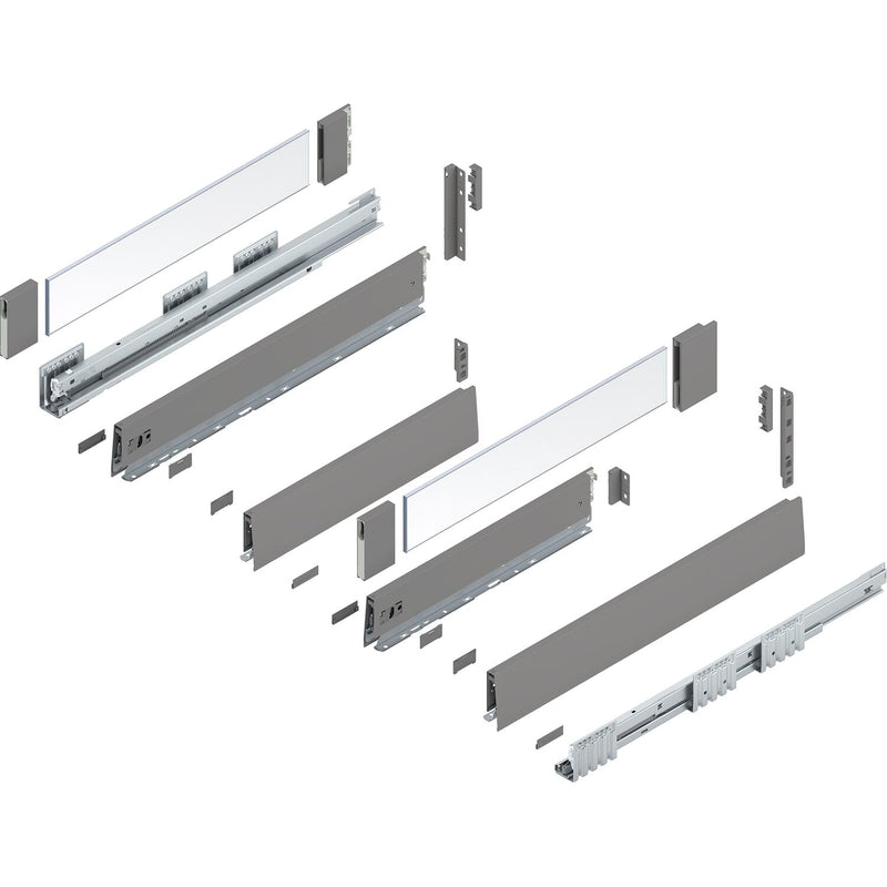 BLUM MERIVOBOX Spülenauszug SET Höhe E-Boxcover BLUMOTION B,40kg,NL450,Seidenw.