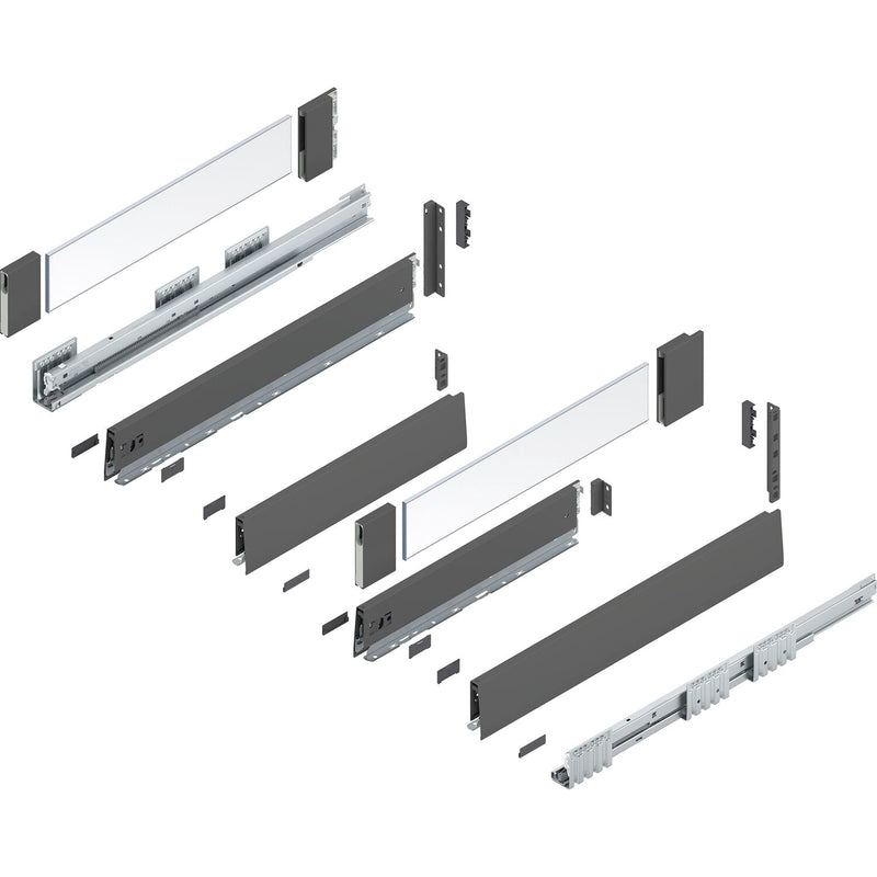 BLUM MERIVOBOX Spülenauszug SET Höhe E-Boxcover BLUMOTION B,40kg,NL450,Seidenw.