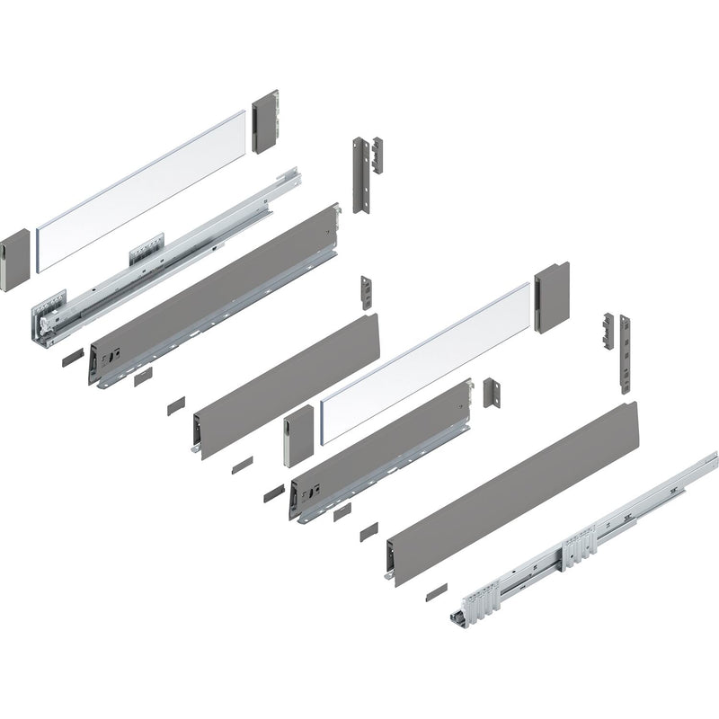 BLUM MERIVOBOX Spülenauszug SET Höhe E-Boxcover BLUMOTION B,40kg,NL450,Seidenw.
