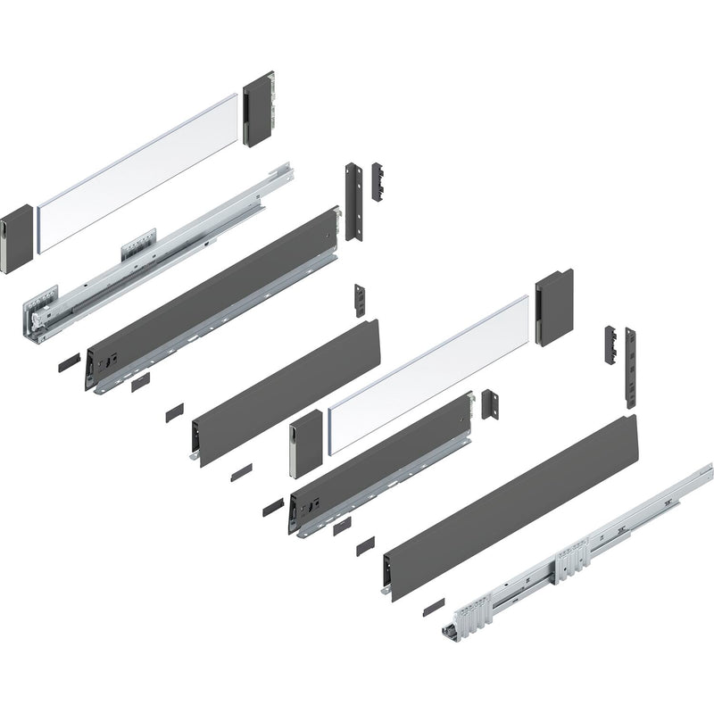 BLUM MERIVOBOX Spülenauszug SET Höhe E-Boxcover BLUMOTION B,40kg,NL450,Seidenw.