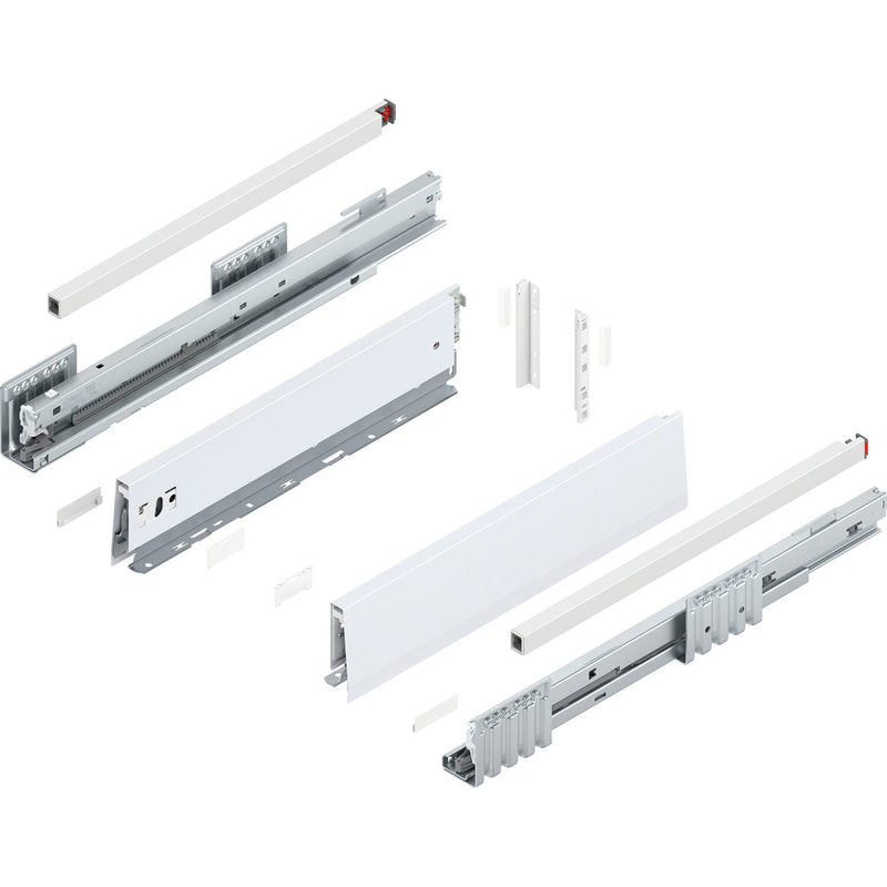 BLUM MERIVOBOX Müllauszug SET Höhe E-Reling, BLUMOTION B, 70kg,NL 450,Seidenweiß