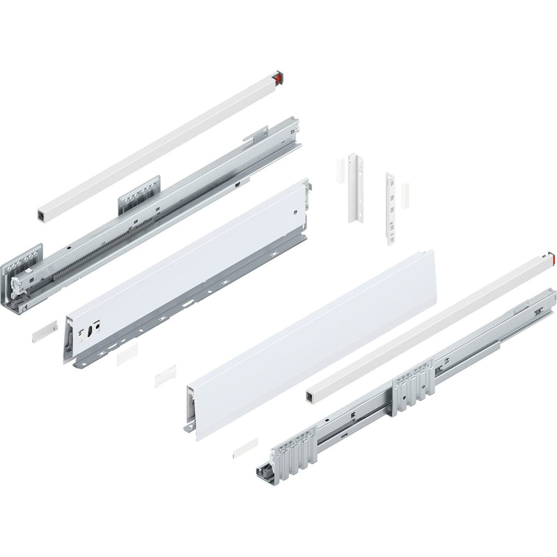 BLUM MERIVOBOX Müllauszug SET Höhe E-Reling, BLUMOTION B, 70kg,NL 450,Seidenweiß