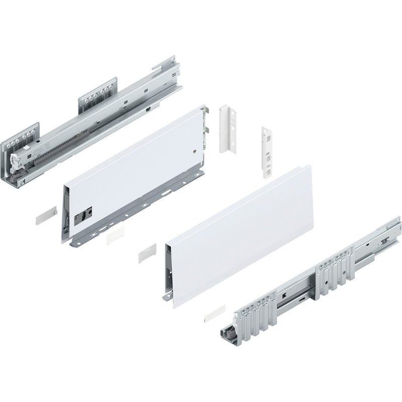 BLUM MERIVOBOX SET Höhe K, BLUMOTION B, 40kg, NL 300, Seidenweiß