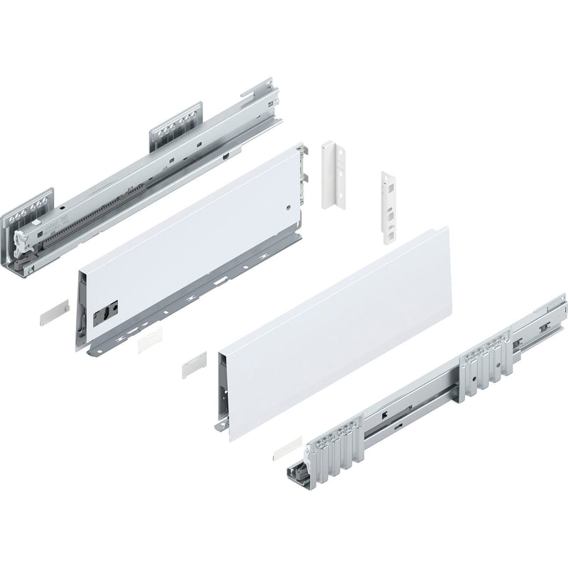 BLUM MERIVOBOX SET Höhe K, BLUMOTION B, 40kg, NL 300, Seidenweiß