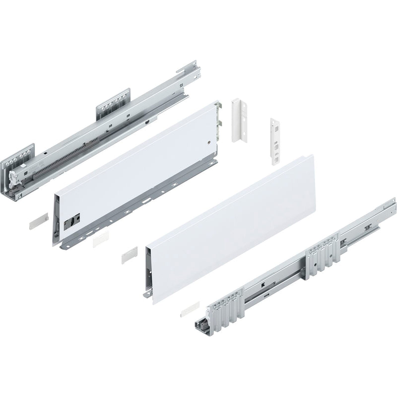 BLUM MERIVOBOX SET Höhe K, BLUMOTION B, 40kg, NL 300, Seidenweiß