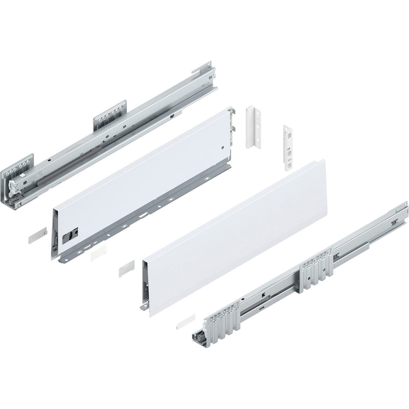 BLUM MERIVOBOX SET Höhe K, BLUMOTION B, 40kg, NL 300, Seidenweiß
