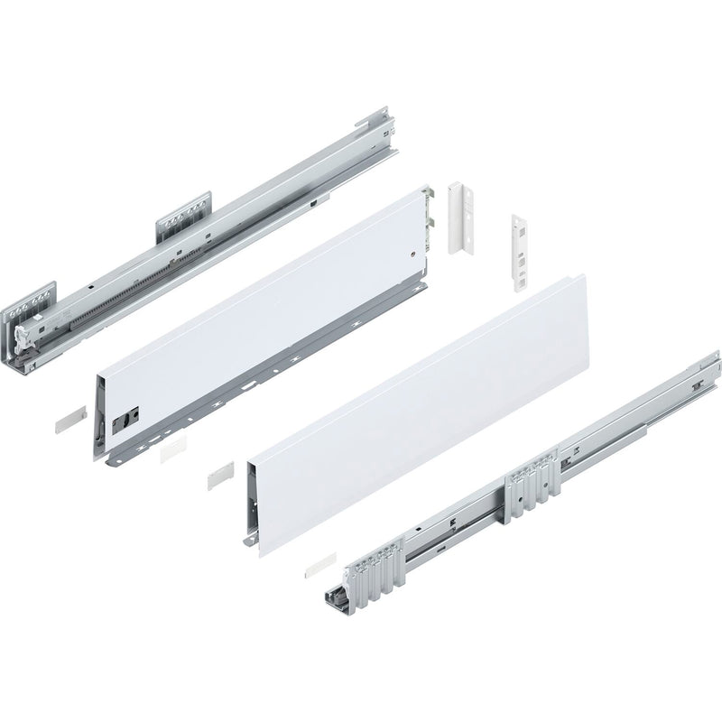 BLUM MERIVOBOX SET Höhe K, BLUMOTION B, 40kg, NL 300, Seidenweiß