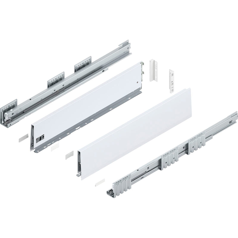 BLUM MERIVOBOX SET Höhe K, BLUMOTION B, 40kg, NL 300, Seidenweiß