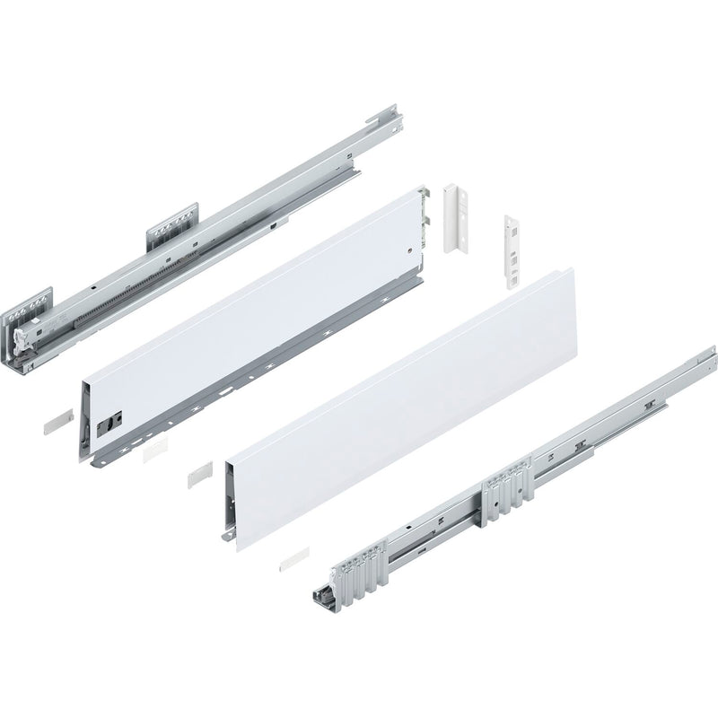 BLUM MERIVOBOX SET Höhe K, BLUMOTION B, 40kg, NL 300, Seidenweiß