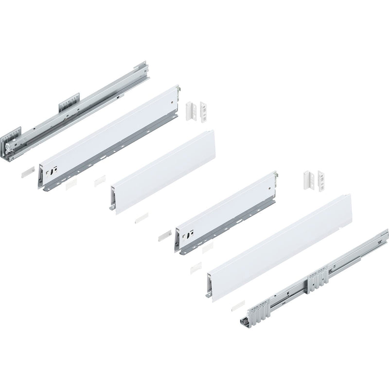 BLUM MERIVOBOX Spülenauszug SET Höhe M, BLUMOTION B, 40kg, NL 450, Seidenweiß