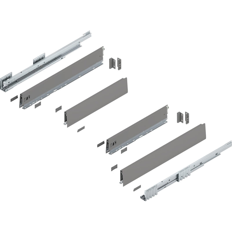 BLUM MERIVOBOX Spülenauszug SET Höhe M, BLUMOTION B, 40kg, NL 450, Seidenweiß